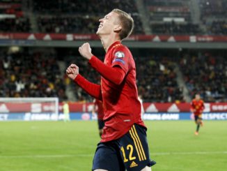 Dani Olmo first goal for Spain
