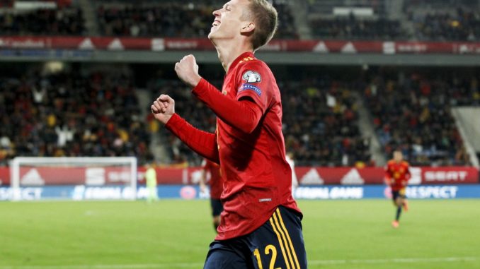 Dani Olmo first goal for Spain
