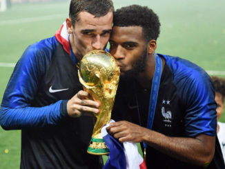 Lemar Griezmann World Cup trophy