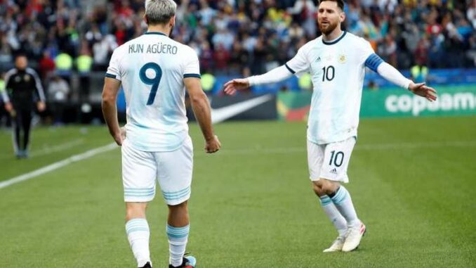 Aguero and Messi Argentina