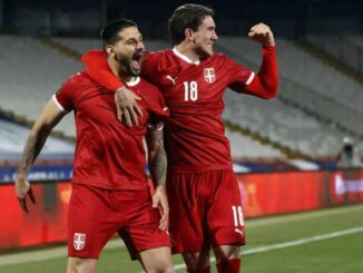 Dusan Vlahovic Serbia Striker Mitrovic