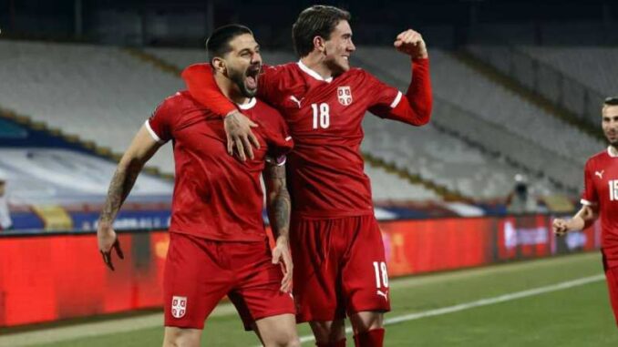 Dusan Vlahovic Serbia Striker Mitrovic