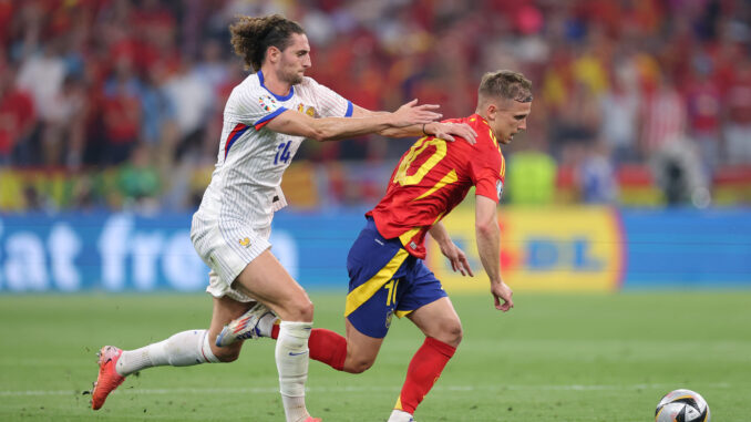 Rabiot from France vs Spain