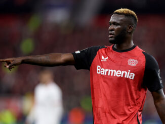 Boniface Bayer Leverkusen (Photo by Lars Baron/Getty Images)